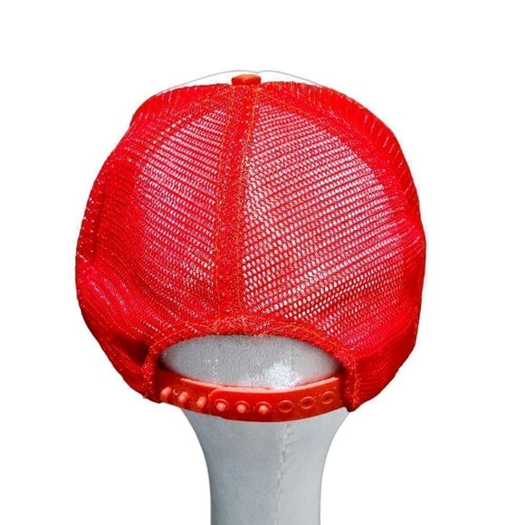 Vintage 90s Western New York Air Fright Red Snapback Cap Hat - Picture 3 of 4